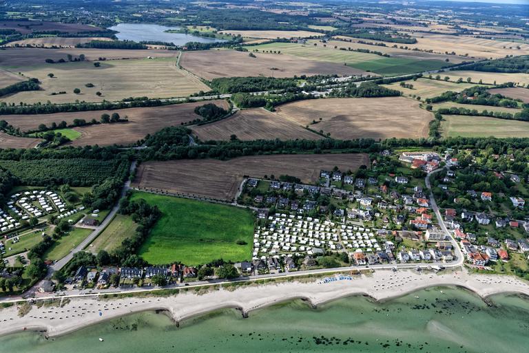 Küstenlandschaft in Schleswig - Holstein bei Grömitz aus der Vogelperspektive